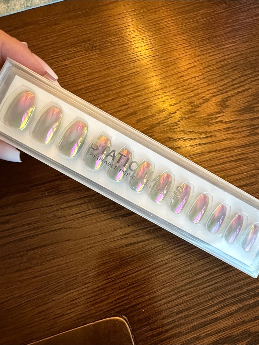 Neutral Iridescent Press-On Nails - Reusable Pop-Ons